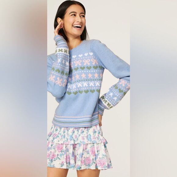 LoveShackFancy Zaheer Sweater Size Medium - Picture 2 of 10